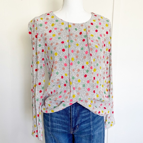 Boden Tops - Boden Tamara too colorful polka dot long sleeve 8
